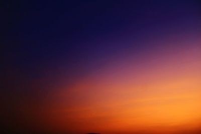 Low angle view of orange sky