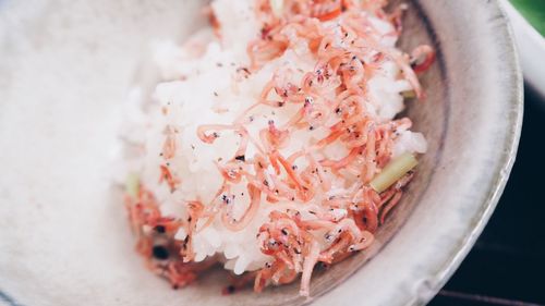 Close-up of prawns in bowl