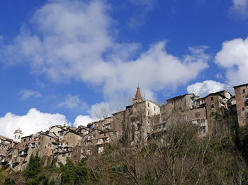 Beautiful view of the lazio village of genazzano in italy