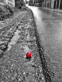 Close-up of red wall