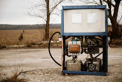 Machinery on field