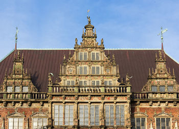 Low angle view of historical building against sky