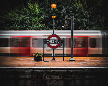 Picture of train departing from chesham - last station on london underground metropolitan line.