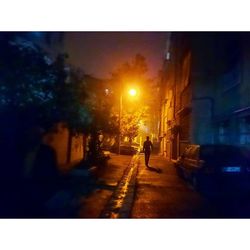 City street at night