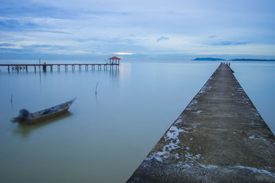 Scenic view of calm sea against sky