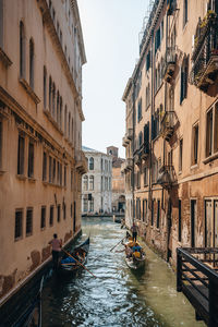 Canal amidst buildings in city