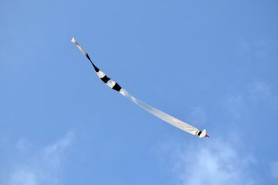 Low angle view of airshow against sky