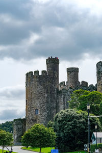 Low angle view of castle against sky