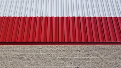 Full frame shot of red wall