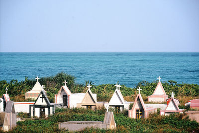 View of sea against clear sky