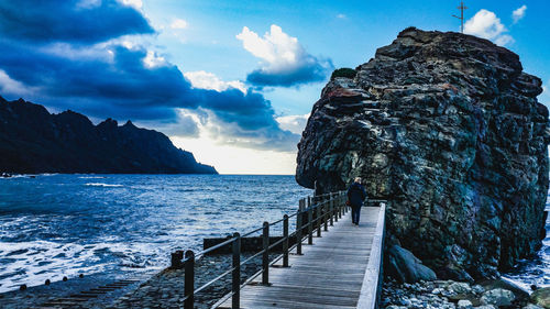 Panoramic view of sea against sky