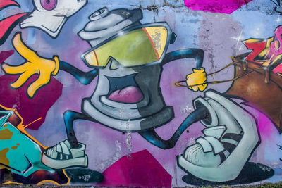 Full frame shot of graffiti on wall