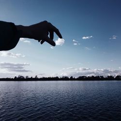 Reflection of clouds in water