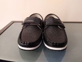 High angle view of shoes on table