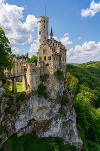 Panoramic view of lichtenstein castle in germany.