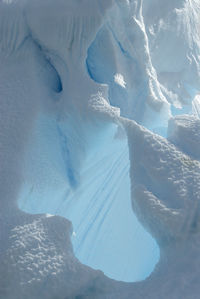 High angle view of frozen sea