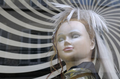 Close-up portrait of a young woman