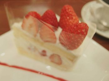 Close-up of pastry on plate