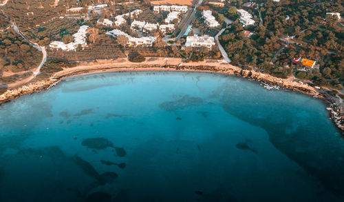 High angle view of sea