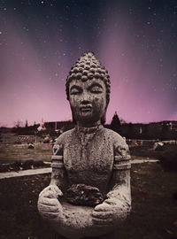 Close-up of statue against sky