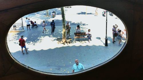 People enjoying in swimming pool