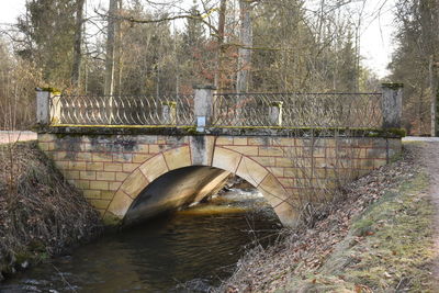 View of dam by river