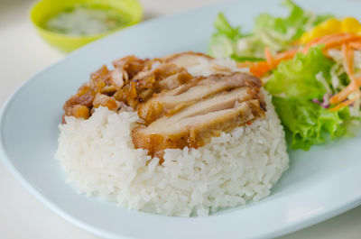 Close-up of food in plate