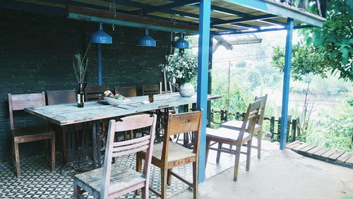 Chairs and table at home