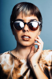 Close-up portrait of young woman