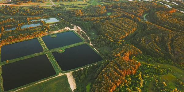 High angle view of landscape