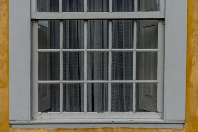 Closed window of house