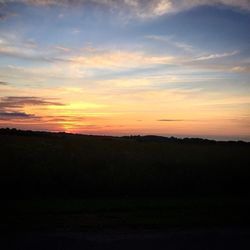 Scenic view of landscape at sunset