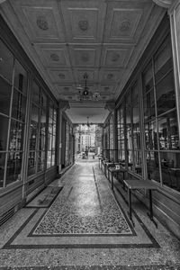 Interior of illuminated building