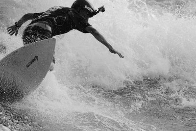 Man surfing in sea