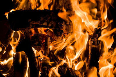 Full frame shot of bonfire
