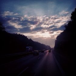 Country road at sunset