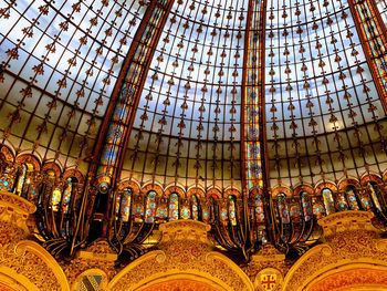 Low angle view of ceiling of building