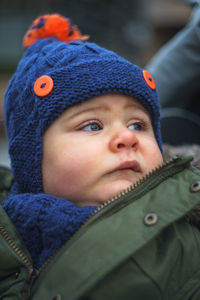 Close-up portrait of cute boy