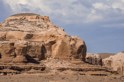 Majestic canyon against sky at national park in arizona