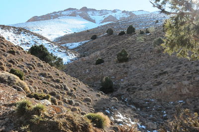 Scenic view of rocky mountains against sky
