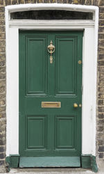 Close-up of closed door