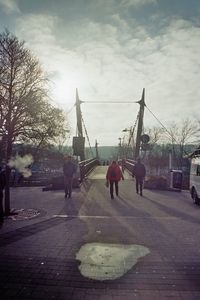 Road against cloudy sky