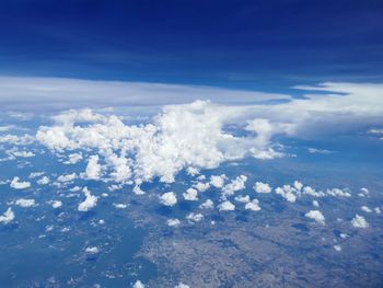 Aerial view of clouds over landscape