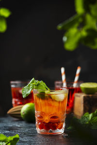 Close-up of drink on table