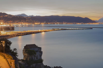 View of sea at sunset