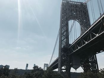 Low angle view of bridge against sky