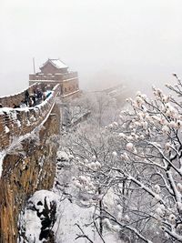 Scenic view of snowcapped mountain against sky