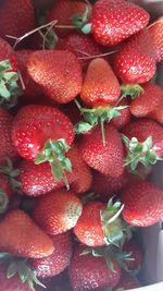 Full frame shot of strawberries