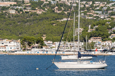 Boats in sea