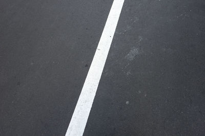 White line on asphalt